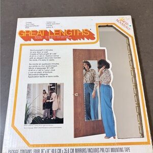 Great Lengths Door Mirror Kit vintage 1970s new old stock